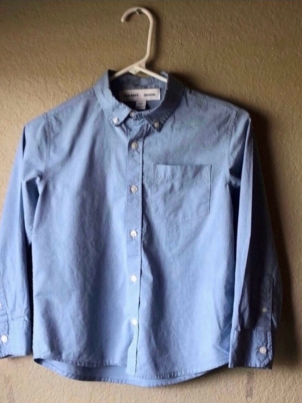 Old Navy Shirt Boys Kids Light Blue Long Sleeve Button Down Casual Top Medium 8